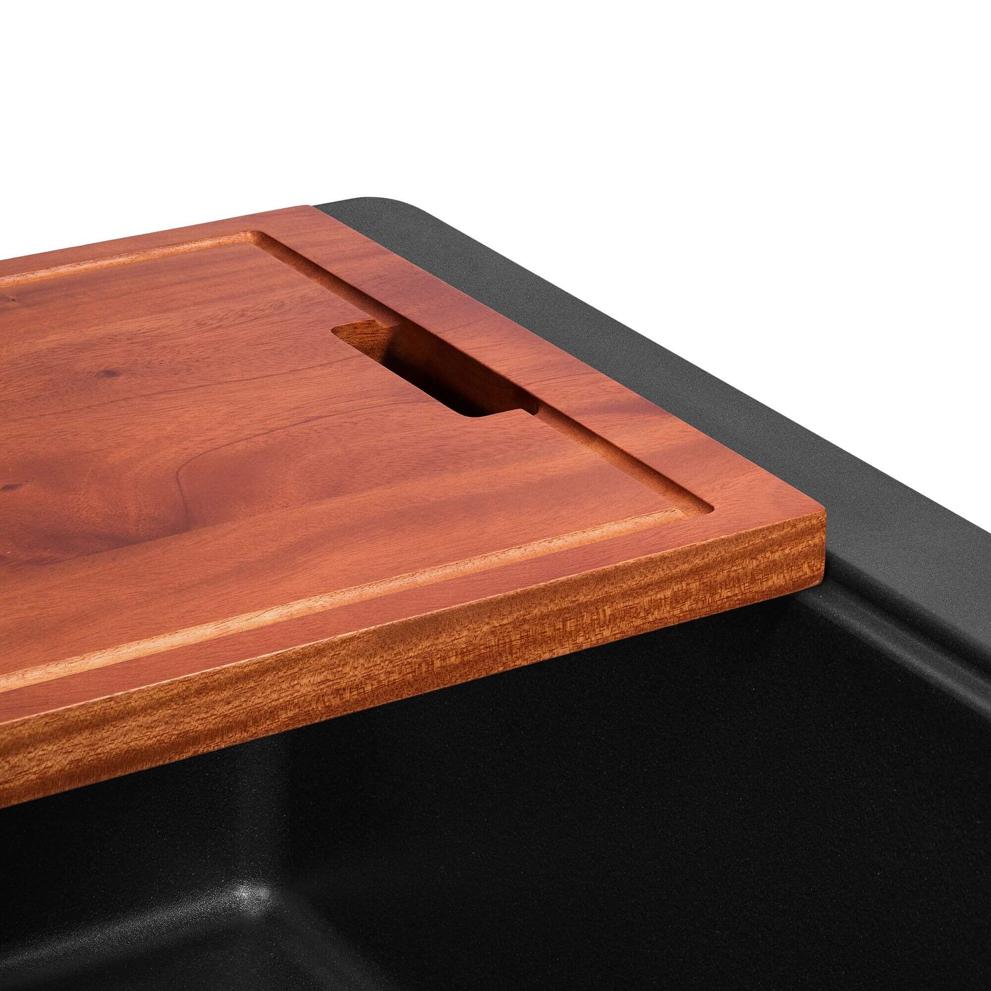 Ruvati epiGranite 33" Undermount Granite Composite Workstation Kitchen Sink, Matte Black, RVG2303BK Product Image