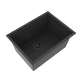 Alternative View of Ruvati 25-inch epiRock Workstation Charcoal Black Undermount Laundry Sink, Composite, RVG2321CK