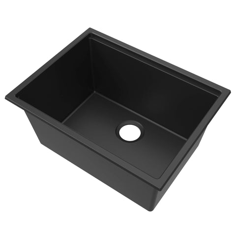 Main Image of Ruvati 25-inch epiRock Workstation Charcoal Black Undermount Laundry Sink, Composite, RVG2321CK