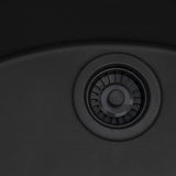 Ruvati 25-inch epiRock Workstation Charcoal Black Undermount Laundry Sink, Composite, RVG2321CK