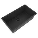 Alternative View of Ruvati 33-inch epiRock Workstation Charcoal Black Undermount Kitchen Sink, Composite, RVG2325CK