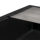 Ruvati 33-inch epiRock Workstation Charcoal Black Undermount Kitchen Sink, Composite, RVG2325CK