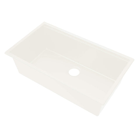 Main Image of Ruvati 33-inch epiRock Workstation Warm White Undermount Kitchen Sink, Composite, RVG2325WB