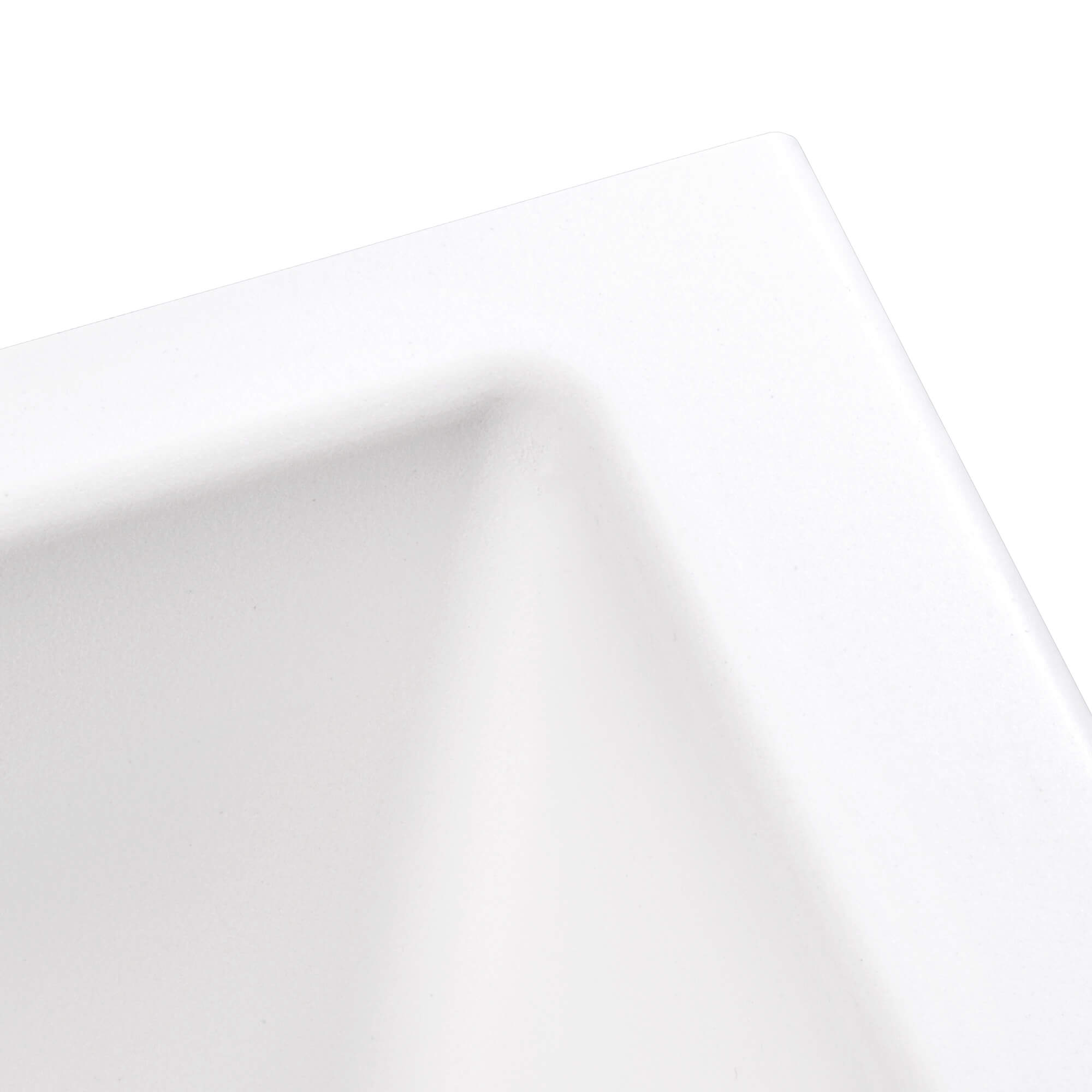 Alternative View of Ruvati epiGranite 33" Undermount Granite Composite Kitchen Sink, 50/50 Low Divide Double Bowl, Arctic White, RVG2385WH
