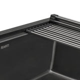 Alternative View of Ruvati Giana 33" Drop-in Topmount Stainless Steel Workstation Kitchen Sink, Gunmetal Matte Black, 16 Gauge, RVH5003BL