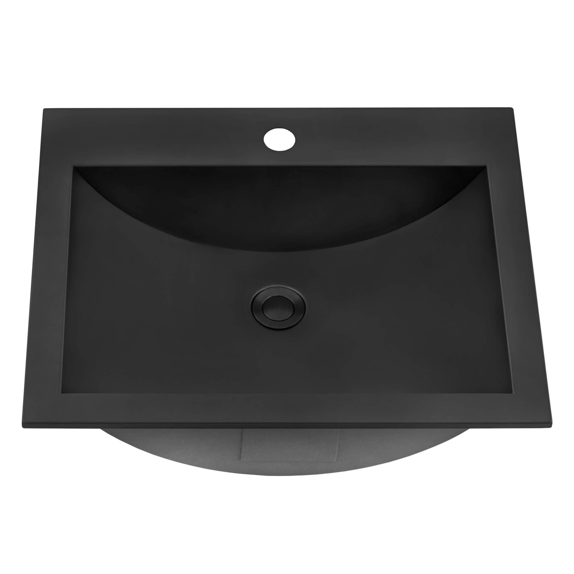 Alternative View of Ruvati Ariaso 21" Rectangle Drop In Stainless Steel Bathroom Sink, Gunmetal Matte Black, 16 Gauge, RVH5110BL