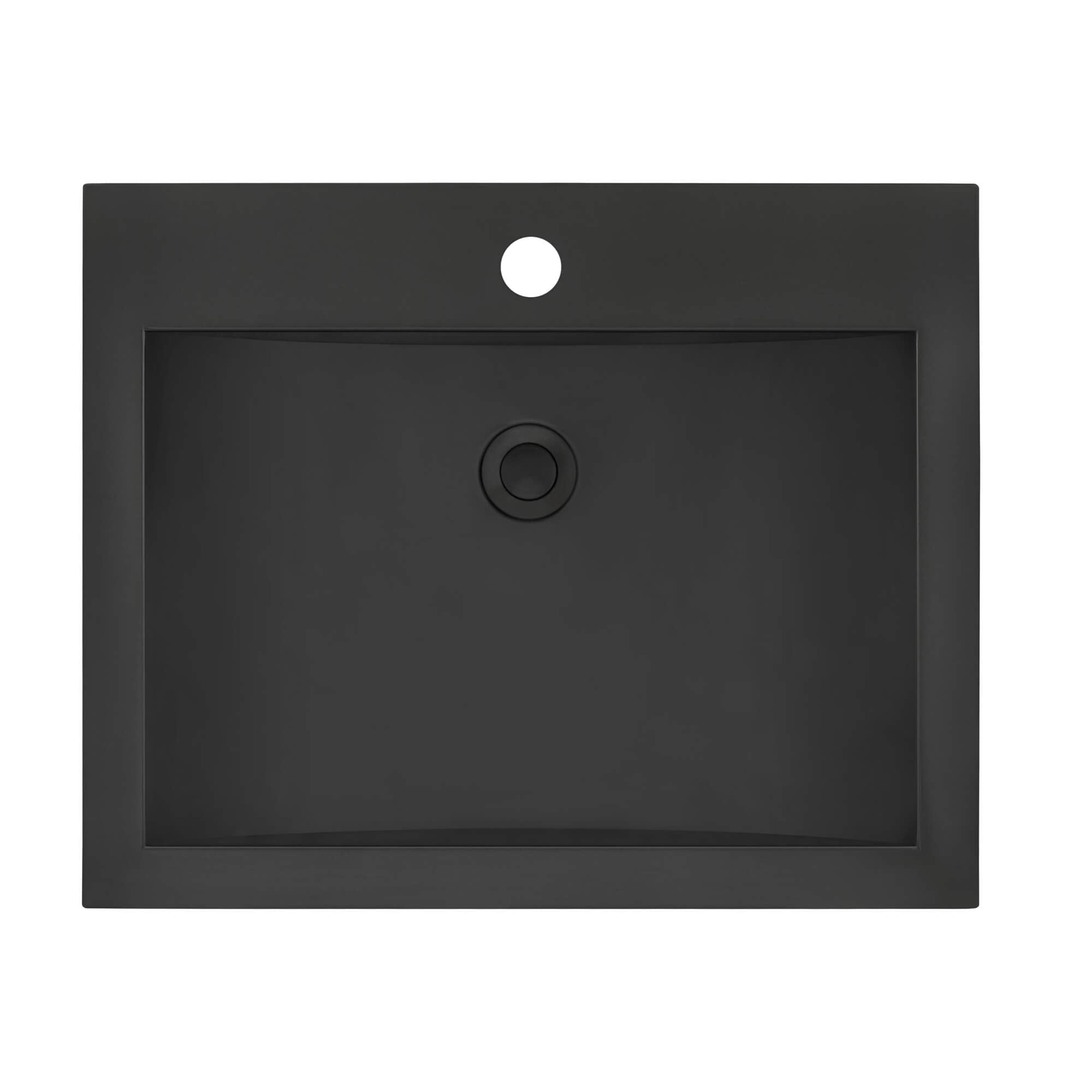Alternative View of Ruvati Ariaso 21" Rectangle Drop In Stainless Steel Bathroom Sink, Gunmetal Matte Black, 16 Gauge, RVH5110BL