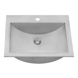 Alternative View of Ruvati Ariaso 21" Rectangle Drop In Stainless Steel Bathroom Sink, 16 Gauge, RVH5110ST