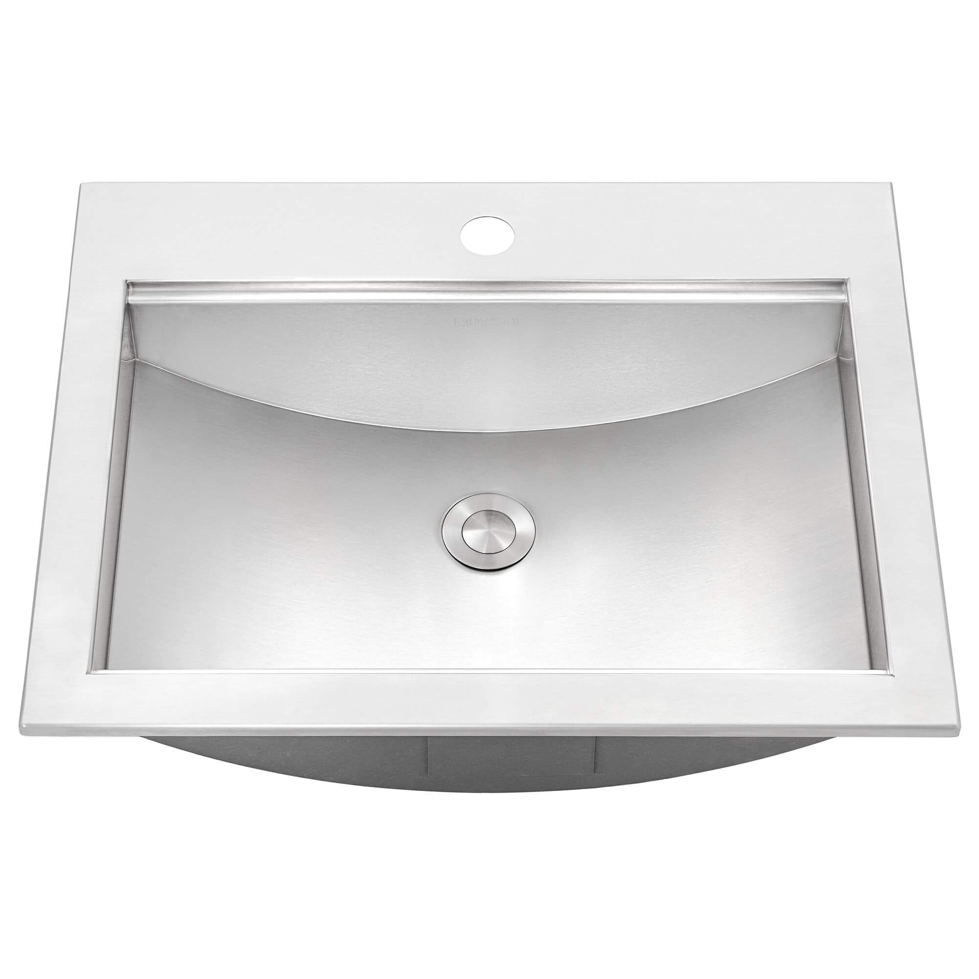 Ruvati Brenna 21" Rectangle Drop In Stainless Steel Workstation Bathroom Sink, RVH5521ST Product Image