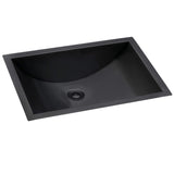Ruvati Ariaso 16 x 13 inch Gunmetal Black Undermount Bathroom Sink Stainless Steel, 16, RVH6106BL