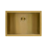 Ruvati Ariaso 16 x 13 inch Brushed Gold Polished Brass Rectangular Bathroom Sink Undermount, Stainless Steel, 16, RVH6106GG