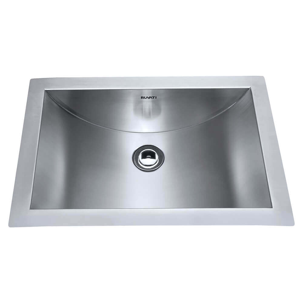Alternative View of Ruvati Ariaso 16 x 13 inch Brushed Stainless Steel Rectangular Bathroom Sink Undermount, 16, RVH6106ST