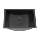 Alternative View of Ruvati Ariaso 18" Rectangle Undermount Stainless Steel Bathroom Sink, Gunmetal Matte Black, 16 Gauge, RVH6107BL