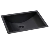 Alternative View of Ruvati Ariaso 20" Rectangle Undermount Stainless Steel Bathroom Sink, Gunmetal Matte Black, 16 Gauge, RVH6110BL