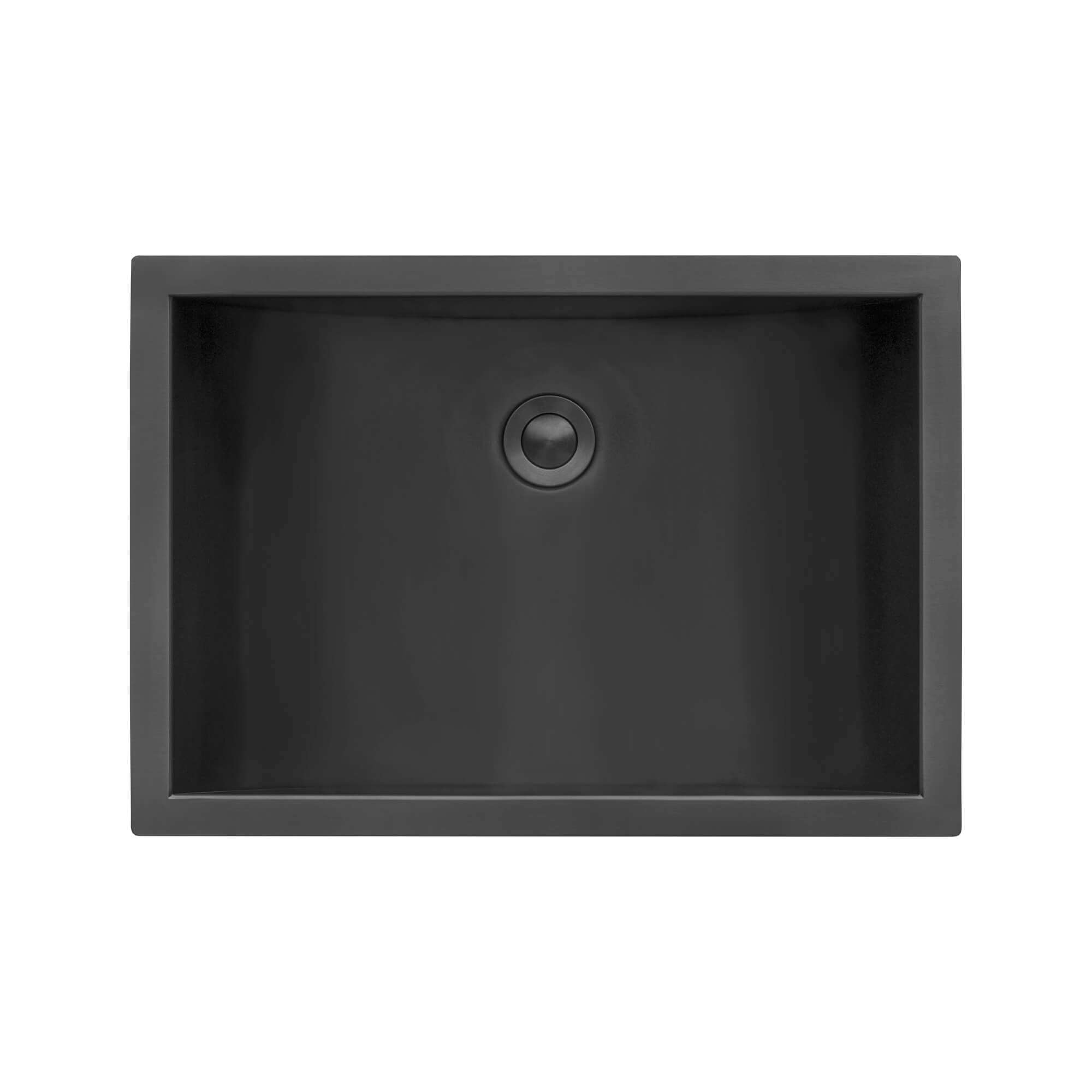 Alternative View of Ruvati Ariaso 20" Rectangle Undermount Stainless Steel Bathroom Sink, Gunmetal Matte Black, 16 Gauge, RVH6110BL