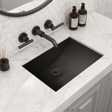 Main Image of Ruvati Ariaso 20" Rectangle Undermount Stainless Steel Bathroom Sink, Gunmetal Matte Black, 16 Gauge, RVH6110BL