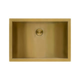 Alternative View of Ruvati Ariaso 20" Rectangle Undermount Stainless Steel Bathroom Sink, Brushed Gold Brass Tone, 16 Gauge, RVH6110GG