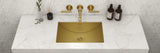 Alternative View of Ruvati Ariaso 20" Rectangle Undermount Stainless Steel Bathroom Sink, Brushed Gold Brass Tone, 16 Gauge, RVH6110GG
