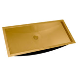 Ruvati Ariaso 30 x 14 inch Brushed Gold Polished Brass Rectangular Bathroom Sink Undermount, Stainless Steel, 16, RVH6120GG