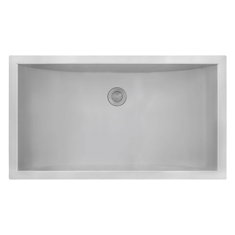 Main Image of Ruvati Ariaso 30 x 14 inch Brushed Stainless Steel Rectangular Bathroom Sink Undermount, 16, RVH6120ST