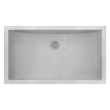 Ruvati Ariaso 34 x 14 inch Brushed Stainless Steel Rectangular Bathroom Sink Undermount, 16, RVH6134ST