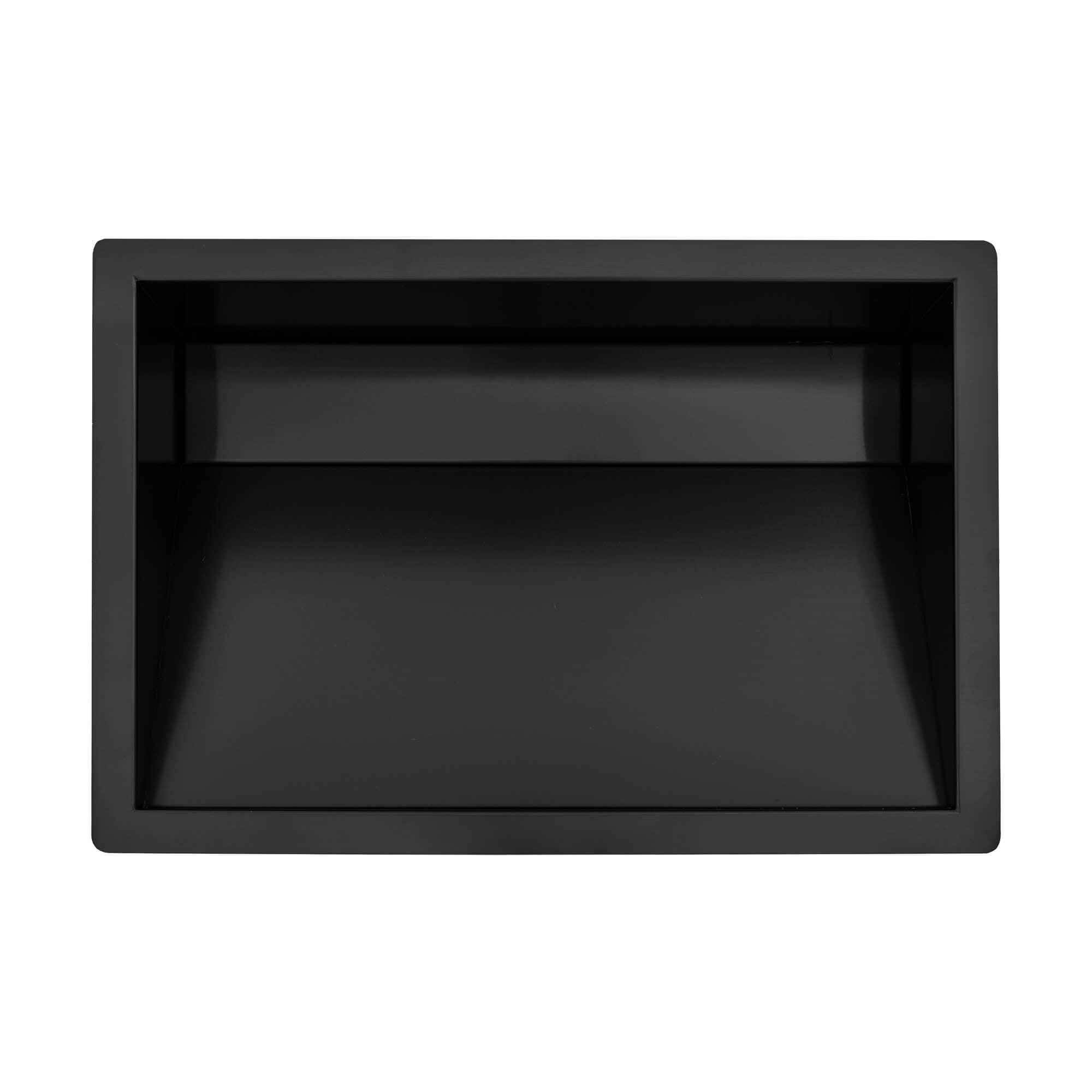 Alternative View of Ruvati Cresta 20 x 14 inch Gunmetal Black Stainless Steel Undermount Ramp Bathroom Sink Stainless Steel, 16, RVH6140BL