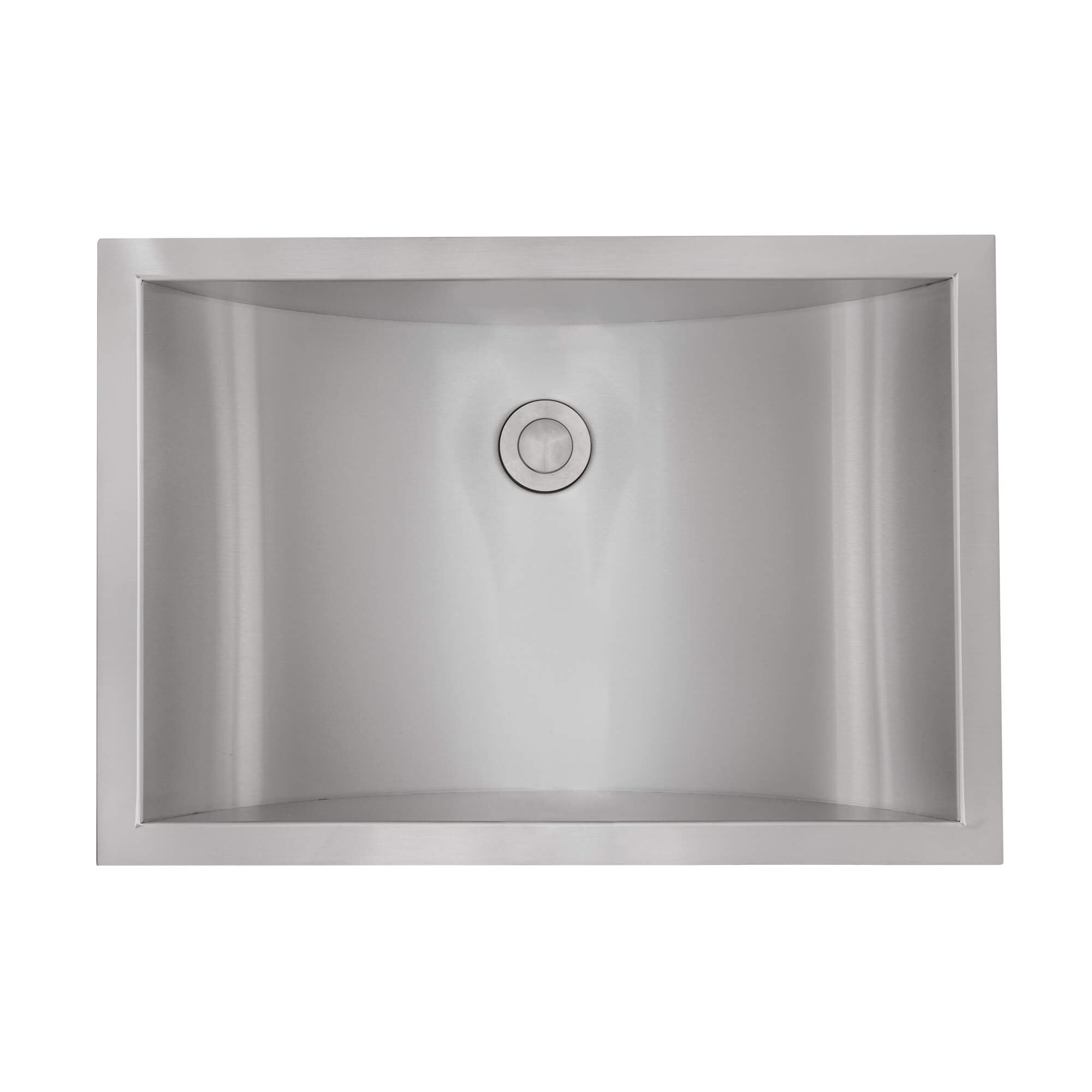 Alternative View of Ruvati Ariaso 20 x 14 inch Brushed Stainless Steel Rectangular Bathroom Sink Semi-Recessed- 16, RVH6211ST