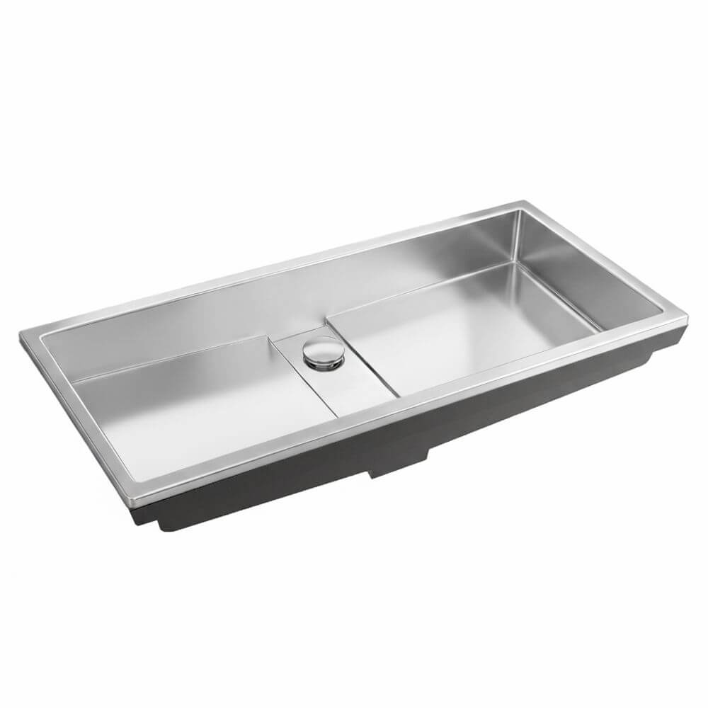 Ruvati Ariaso 33" Rectangle Drop In Stainless Steel Bathroom Sink, RVH6244ST
