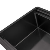 Ruvati Dual-Tier Pro 45-inch Gunmetal Black Stainless Steel Workstation Two-Tiered Ledge Undermount Kitchen Sink, 16, RVH6333BL