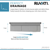 Alternative View of Ruvati Dual-Tier Pro 45-inch Gunmetal Black Stainless Steel Workstation Two-Tiered Ledge Undermount Kitchen Sink, 16, RVH6333BL