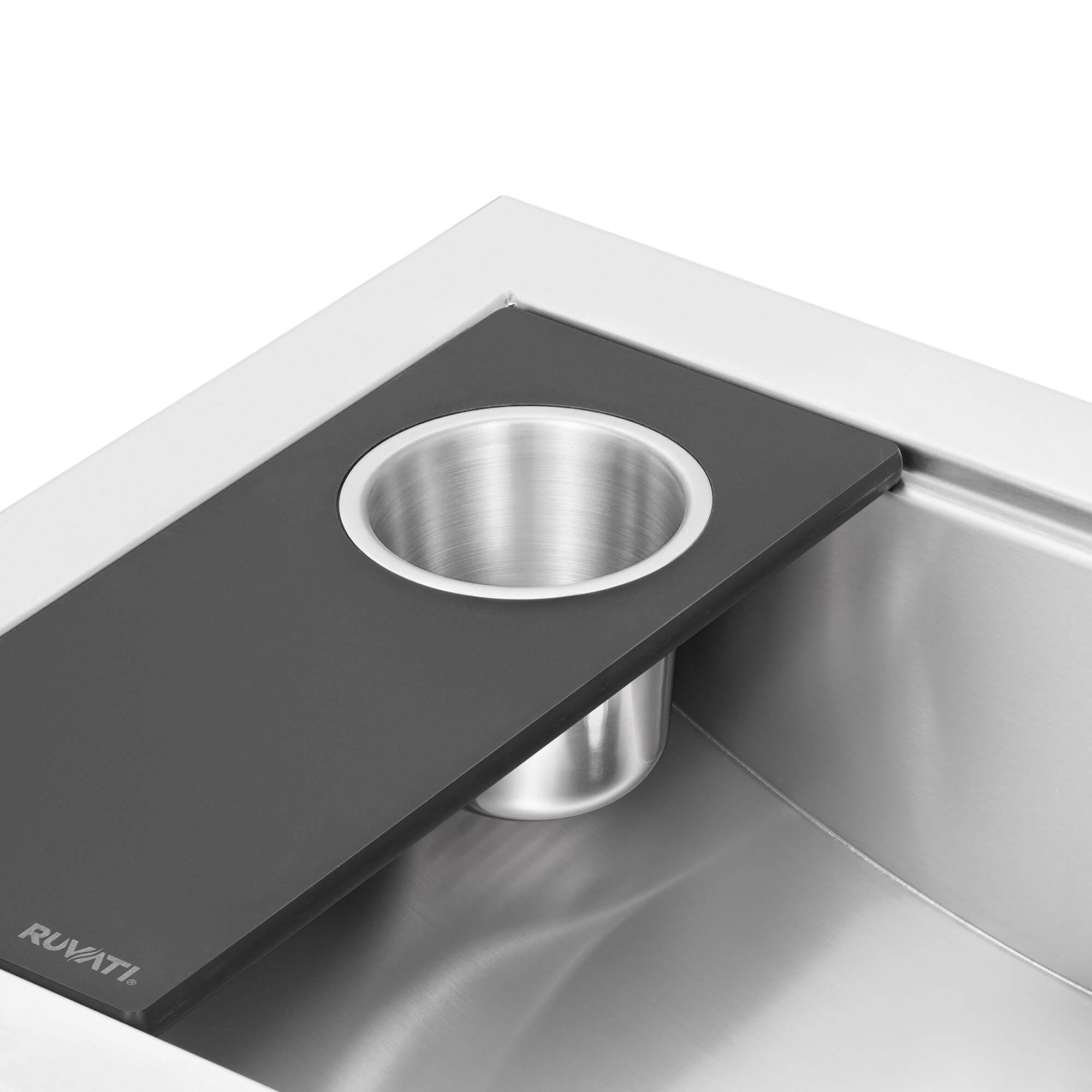 Ruvati Brenna 20" Rectangle Undermount Stainless Steel Workstation Bathroom Sink, RVH6521ST Product Image