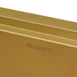 Alternative View of Ruvati Giana 27" Undermount Stainless Steel Workstation Kitchen Sink, Matte Gold Brass Tone, 16 Gauge, RVH6527GG