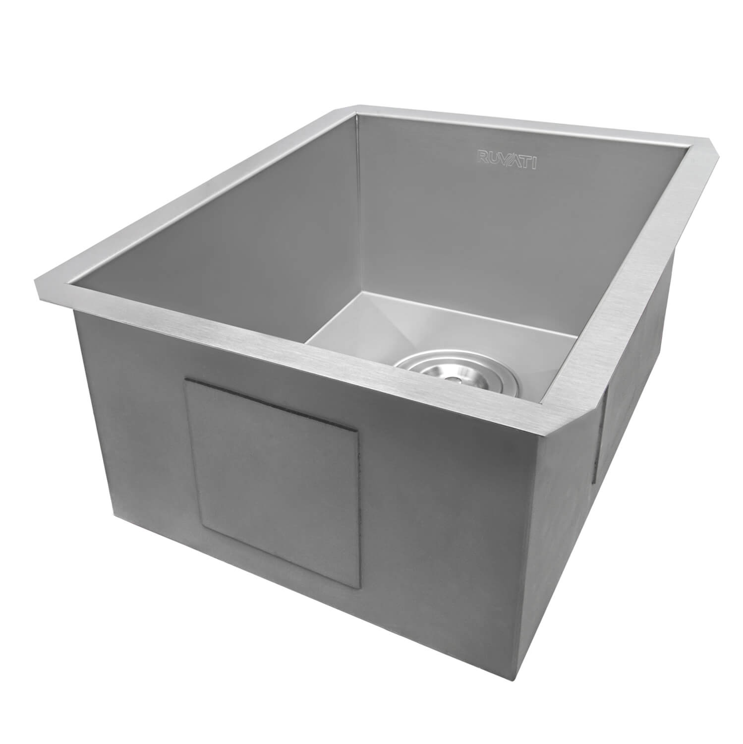 Alternative View of Ruvati Nesta 14" Undermount Rectangle Stainless Steel Bar/Prep Sink, 16 Gauge, Zero Radius, RVH7110