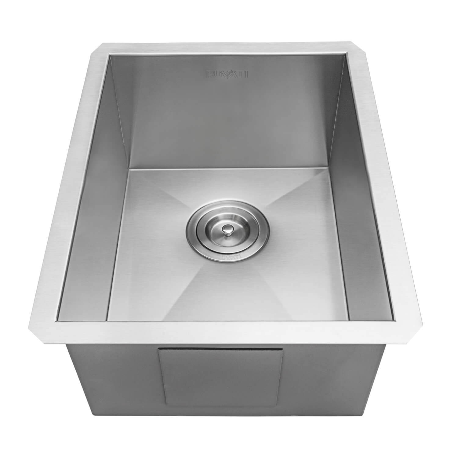 Alternative View of Ruvati Nesta 14" Undermount Rectangle Stainless Steel Bar/Prep Sink, 16 Gauge, Zero Radius, RVH7110