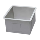 Alternative View of Ruvati Nesta 13" Undermount Rectangle Stainless Steel Bar/Prep Sink, 16 Gauge, Zero Radius, RVH7113