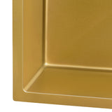 Ruvati Terraza 14-inch Polished Brass Matte Gold Stainless Steel Undermount Bar Prep Sink, 16, Matte Gold Satin Brass, RVH7114GG