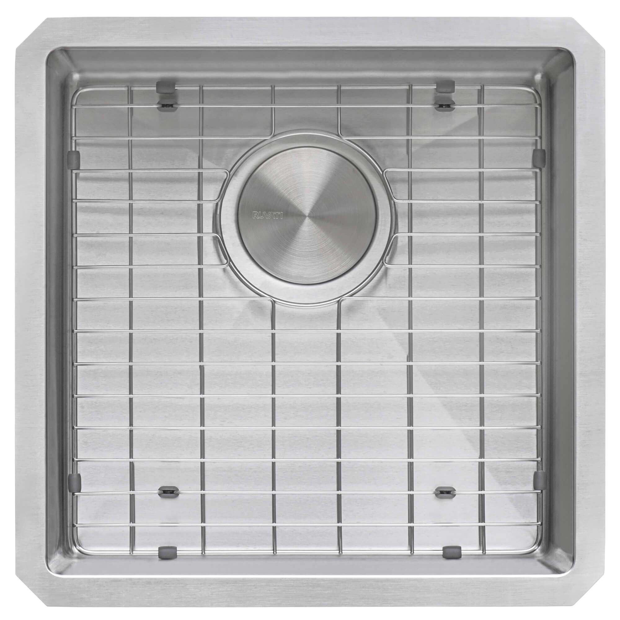 Alternative View of Ruvati Gravena 18" Undermount Square Stainless Steel Bar/Prep Sink, 16 Gauge, Round Corners, RVH7118