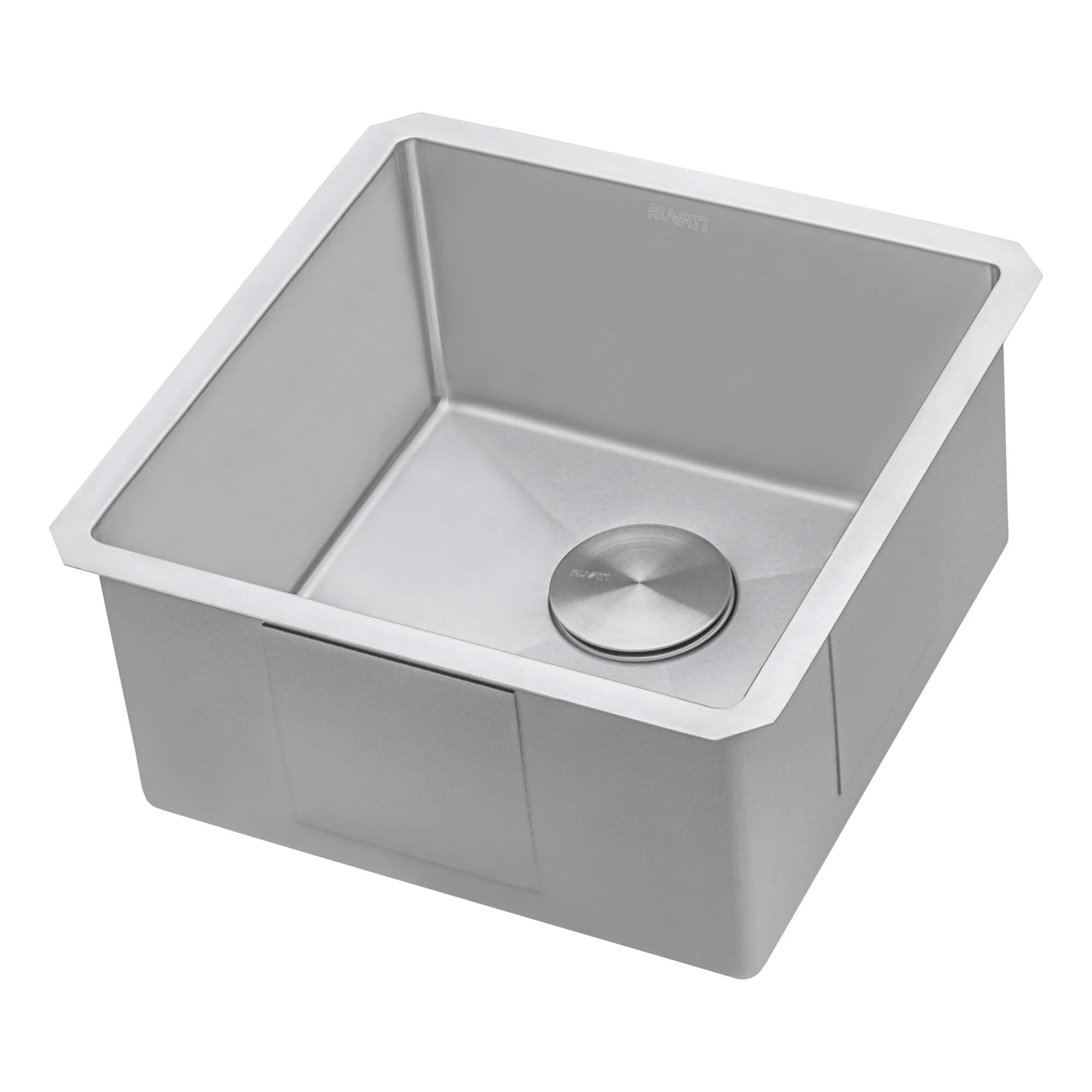 Alternative View of Ruvati Gravena 18" Undermount Square Stainless Steel Bar/Prep Sink, 16 Gauge, Round Corners, RVH7118