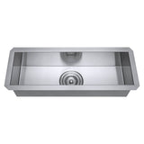 Alternative View of Ruvati Nesta 23" Narrow Trough Undermount Rectangle Stainless Steel Bar/Prep Sink, 16 Gauge, RVH7120