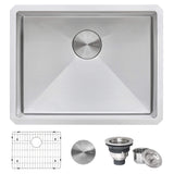 Alternative View of Ruvati Gravena 21" Undermount Rectangle Stainless Steel Bar/Prep Sink, 16 Gauge, Rounded Corners, RVH7121