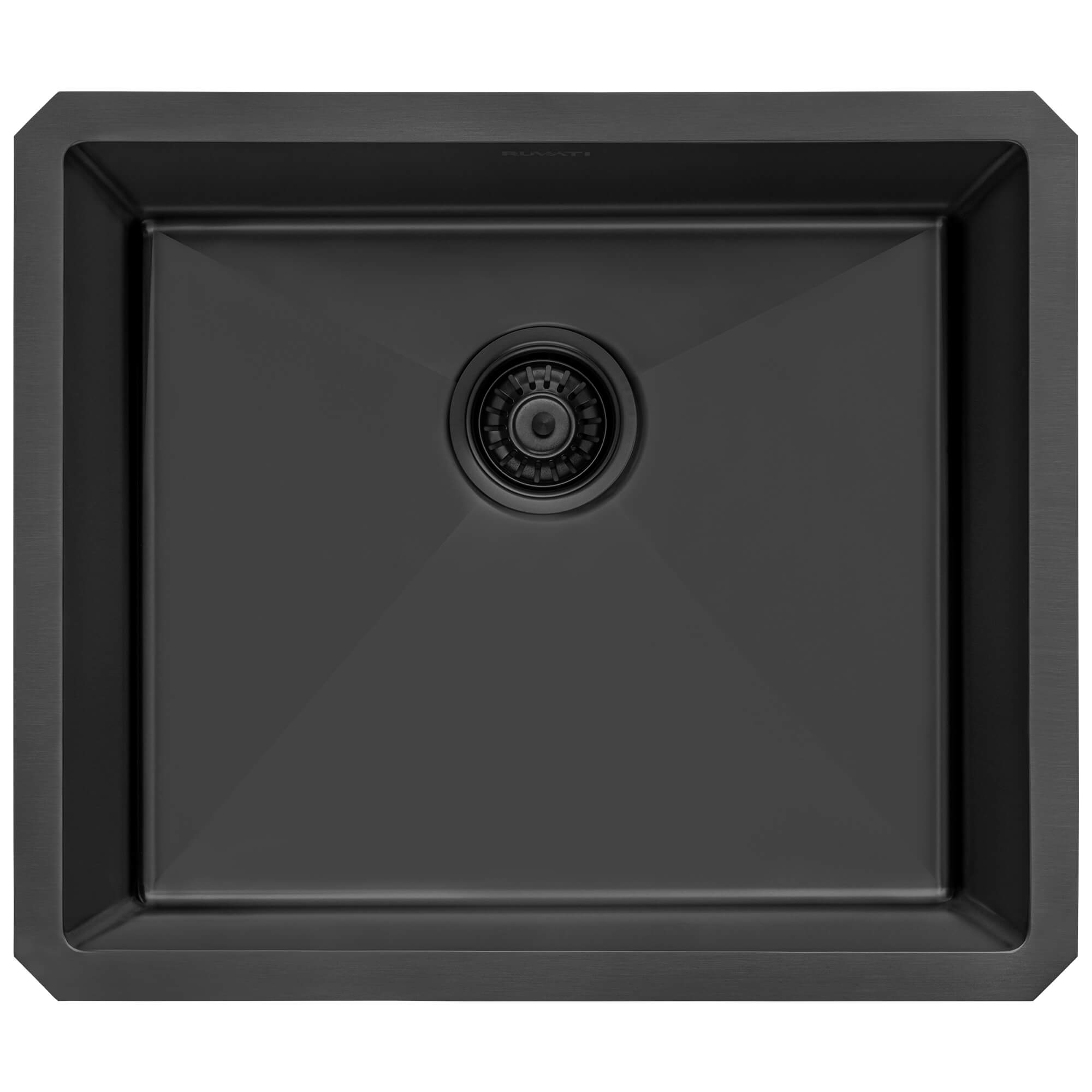 Alternative View of Ruvati Terraza 21-inch Gunmetal Black Stainless Steel Undermount Bar Prep Kitchen Sink, 16, RVH7121BL