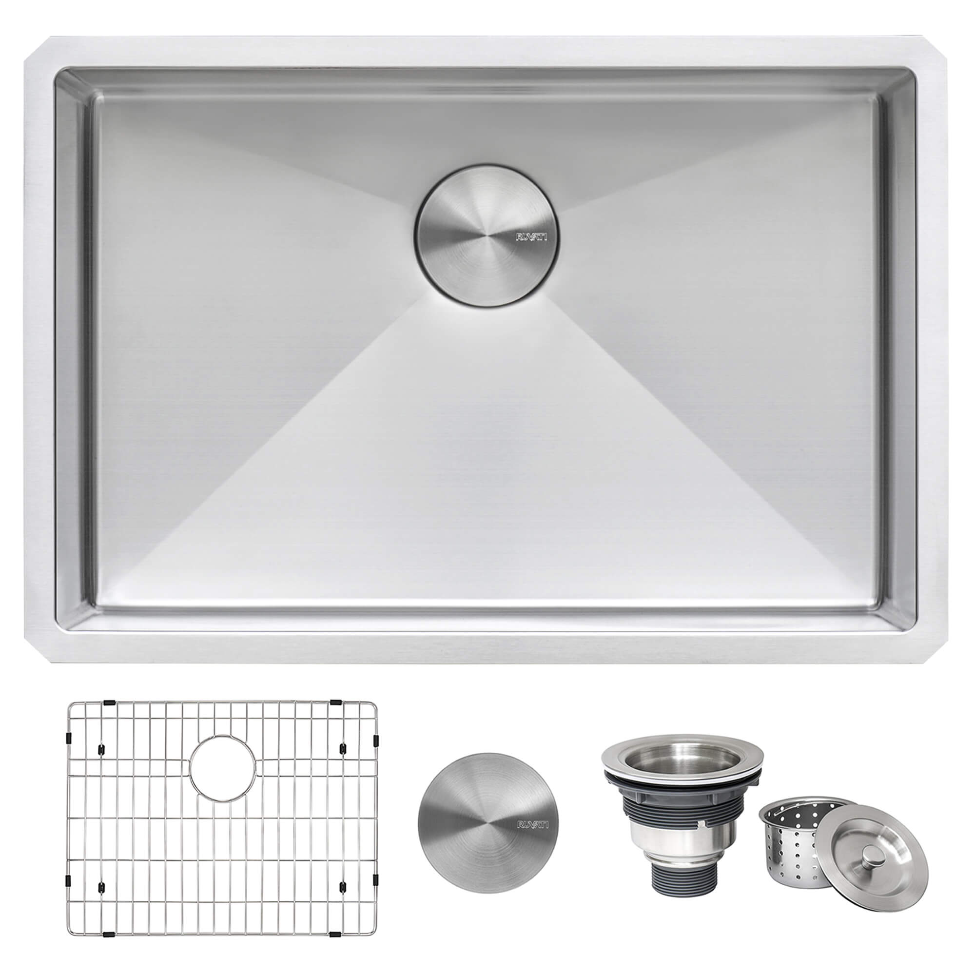 Alternative View of Ruvati Gravena 27" Undermount Stainless Steel Kitchen Sink, 16 Gauge, Rounded Corners, RVH7127