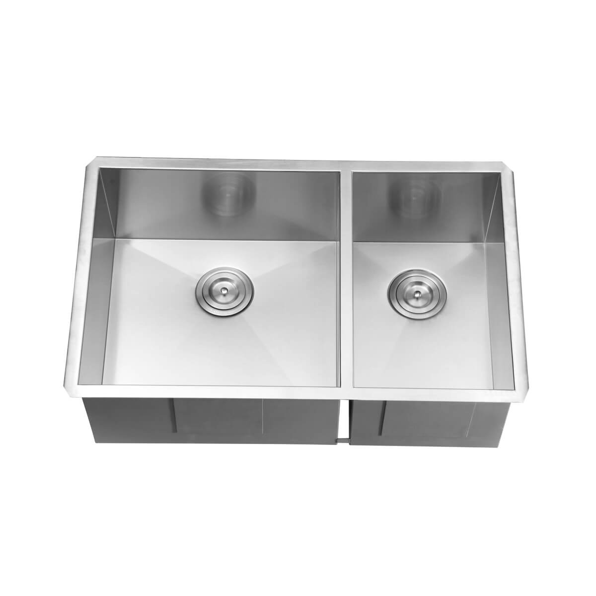 Alternative View of Ruvati Nesta 29" Undermount Stainless Steel Kitchen Sink, 60/40 Double Bowl, 16 Gauge, Zero Radius, RVH7200
