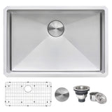 Alternative View of Ruvati Gravena 28" Undermount Stainless Steel Kitchen Sink, 16 Gauge, Rounded Corners, RVH7250