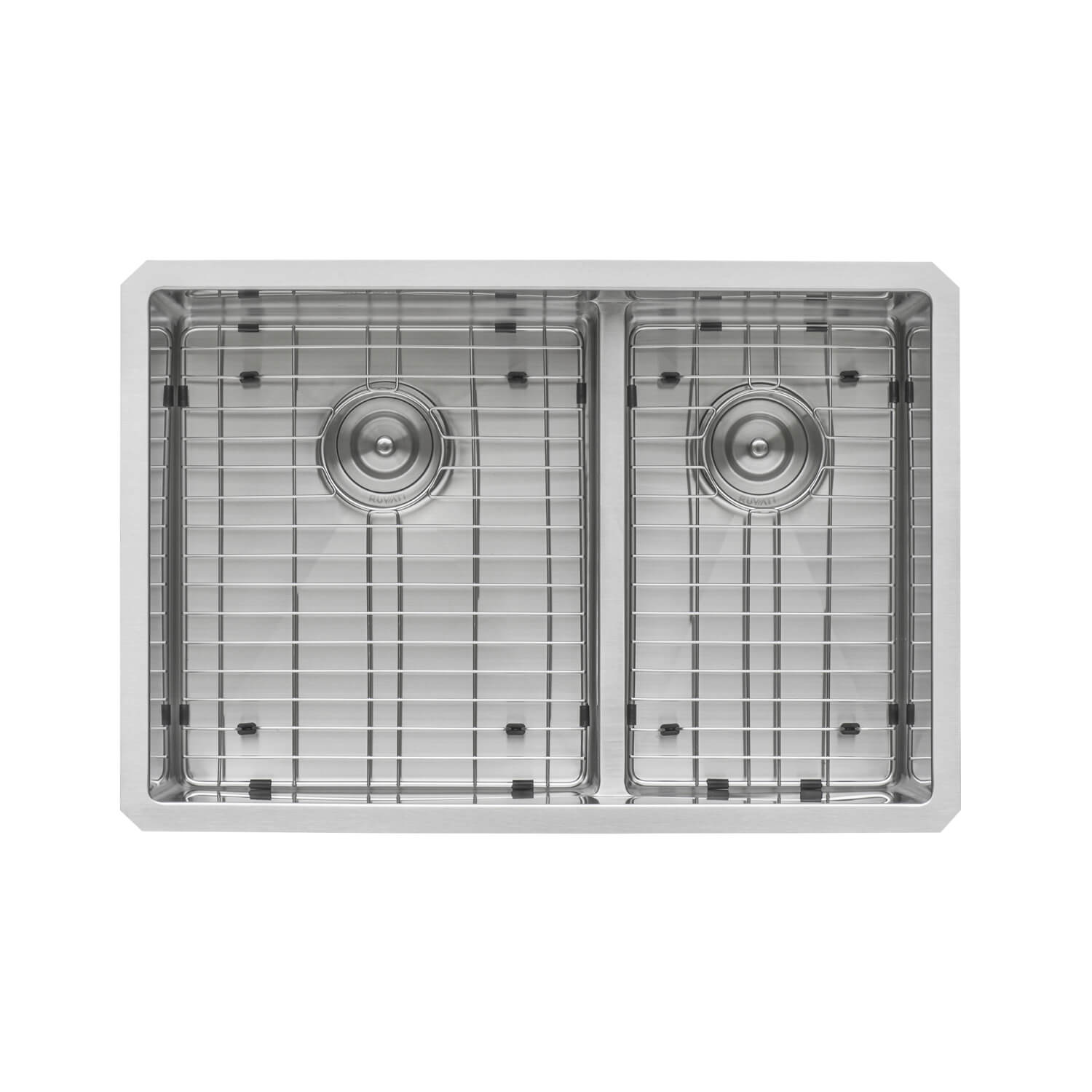 Alternative View of Ruvati Urbana 28" Undermount Stainless Steel Kitchen Sink, 60/40 Low Divide Double Bowl, 16 Gauge, Rounded Corners, RVH7255