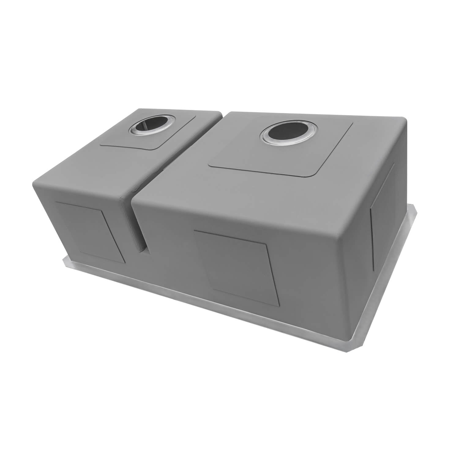 Alternative View of Ruvati Urbana 28" Undermount Stainless Steel Kitchen Sink, 60/40 Low Divide Double Bowl, 16 Gauge, Rounded Corners, RVH7255