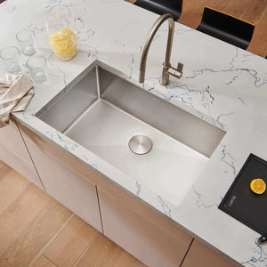 Alternate Image for Ruvati Gravena 30" Undermount Stainless Steel Kitchen Sink, 16 Gauge, Rounded Corners, RVH7300