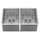 Alternative View of Ruvati Nesta 30" Undermount Stainless Steel Kitchen Sink, 50/50 Double Bowl, 16 Gauge, Zero Radius, RVH7350