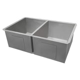 Alternative View of Ruvati Nesta 30" Undermount Stainless Steel Kitchen Sink, 50/50 Double Bowl, 16 Gauge, Zero Radius, RVH7350