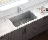 Alternative View of Ruvati Gravena 32" Undermount Stainless Steel Kitchen Sink, 16 Gauge, Rounded Corners, RVH7400